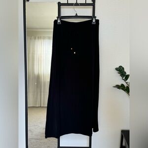 Michael Kors black maxi skirt with gold accents